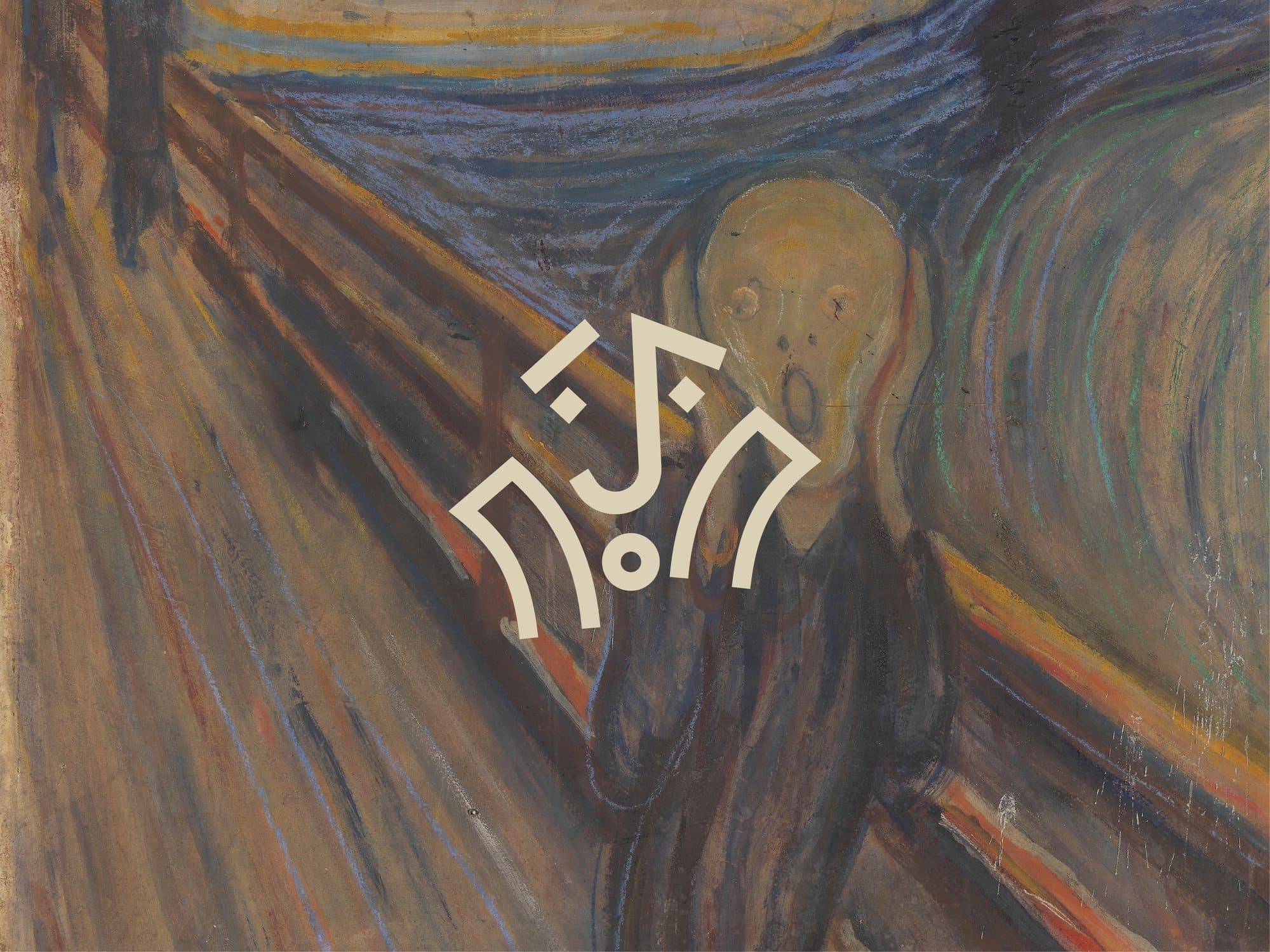 Munch's The Scream with the Ciabatta mascot drawn over it — the starting point