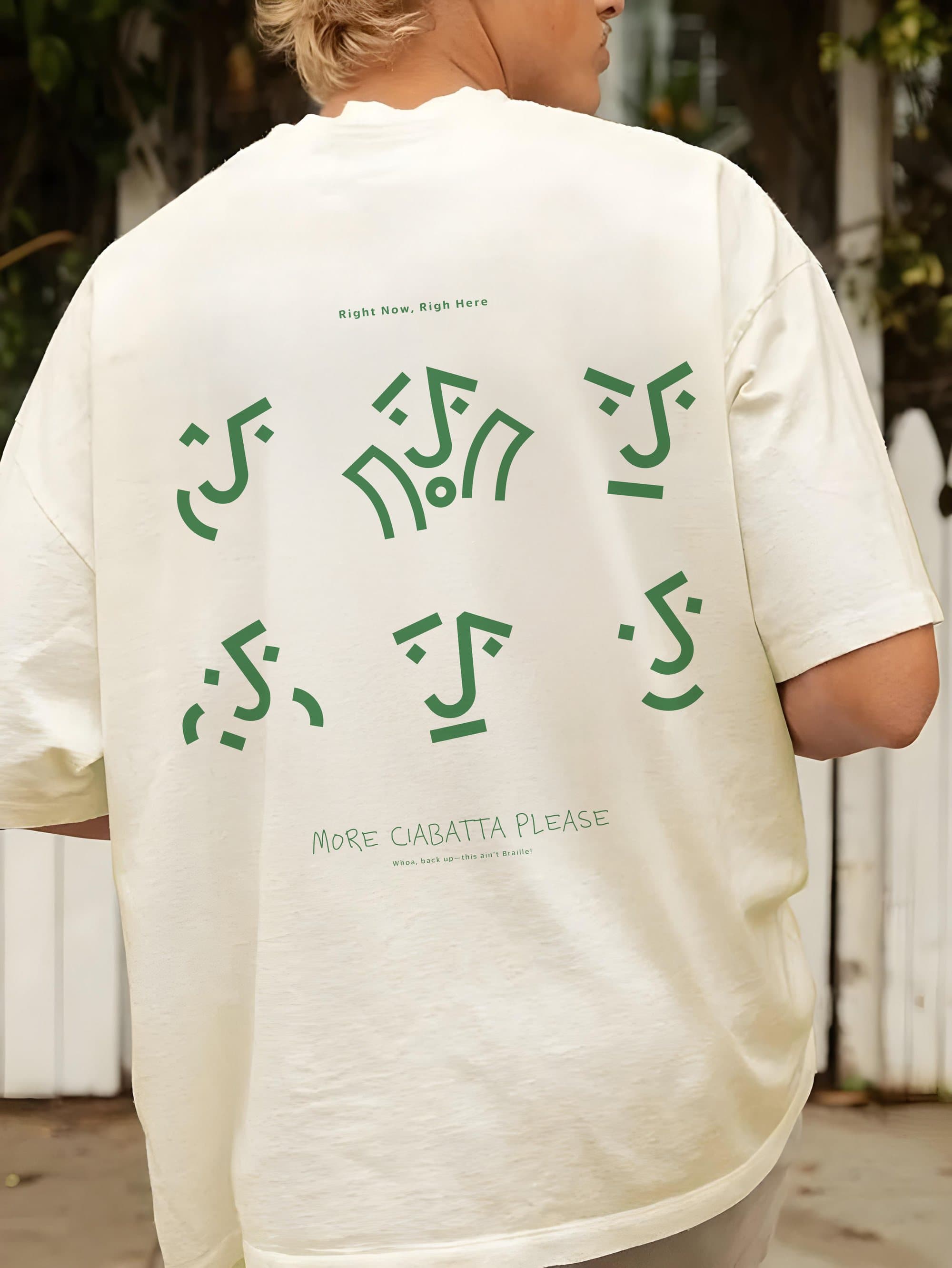 The mascot printed across the back of a shirt