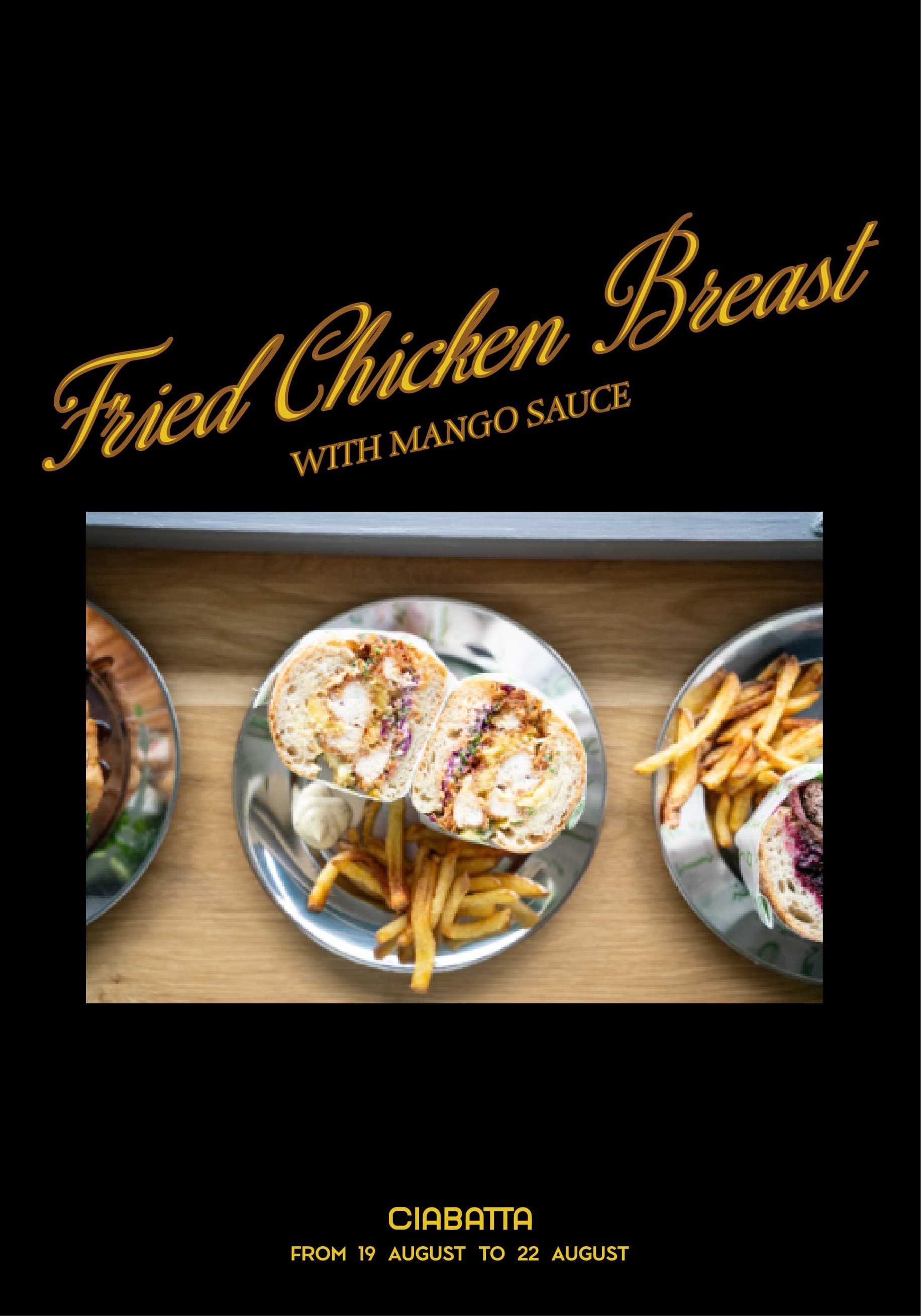 Guest Chef Ba Sharaf — fried chicken breast with mango sauce