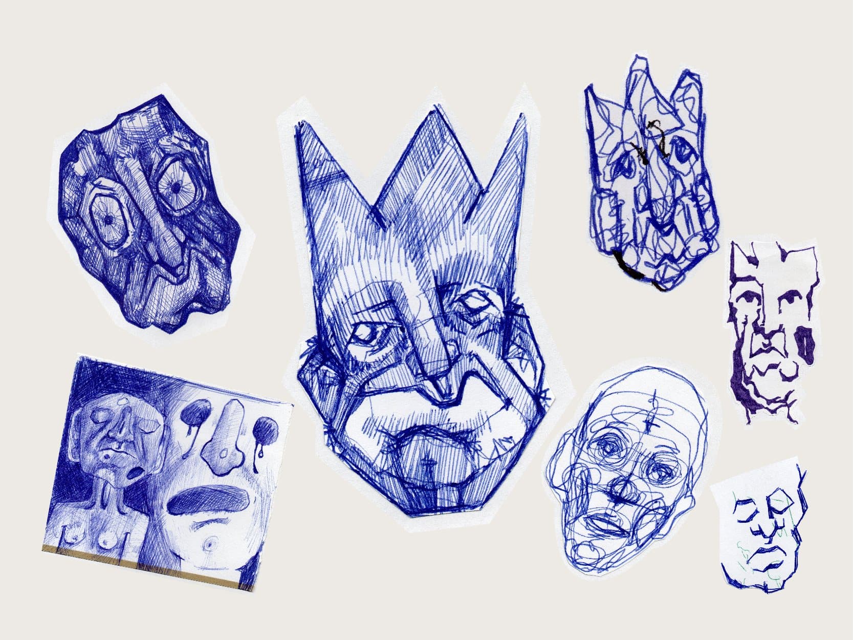 Finer Sketch — ballpoint drawings on order slips
