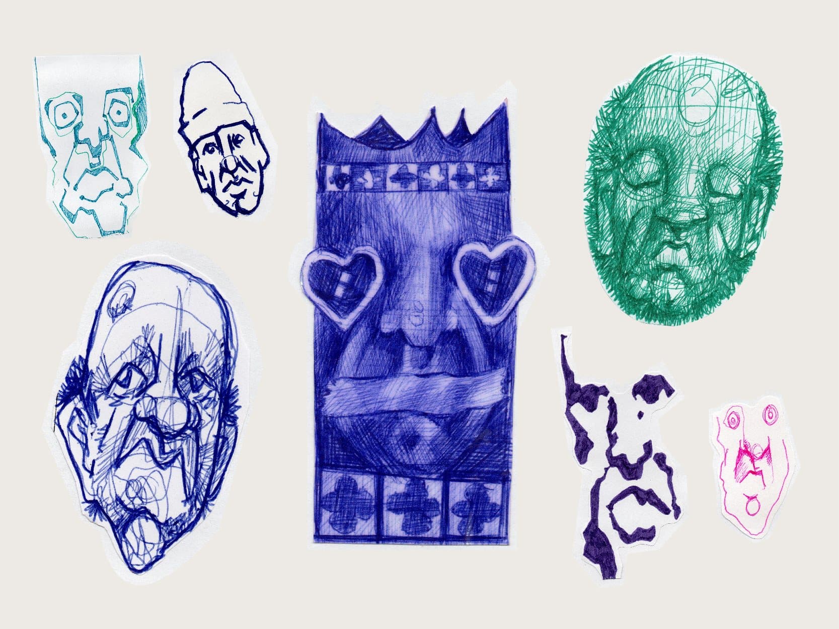 Finer Sketch — ballpoint drawings on order slips