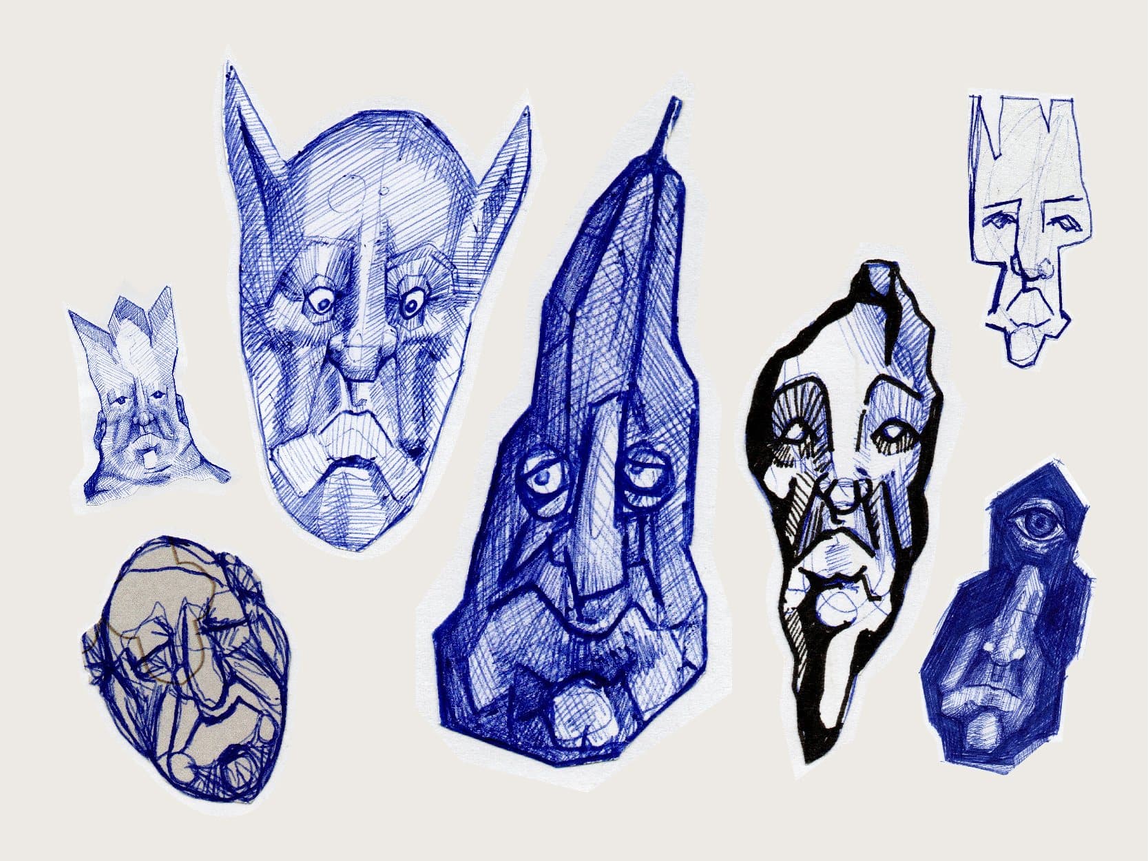 Finer Sketch — ballpoint drawings on order slips
