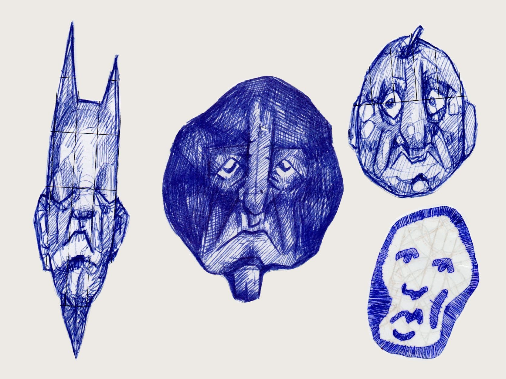 Finer Sketch — ballpoint drawings on order slips