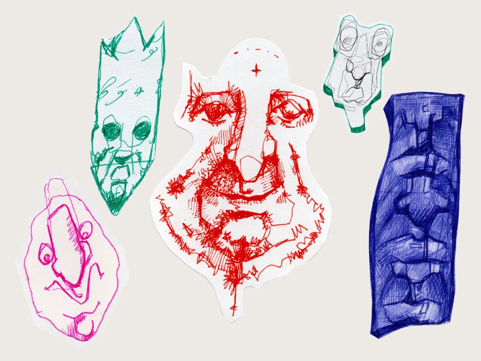 Finer Sketch — ballpoint drawings on order slips