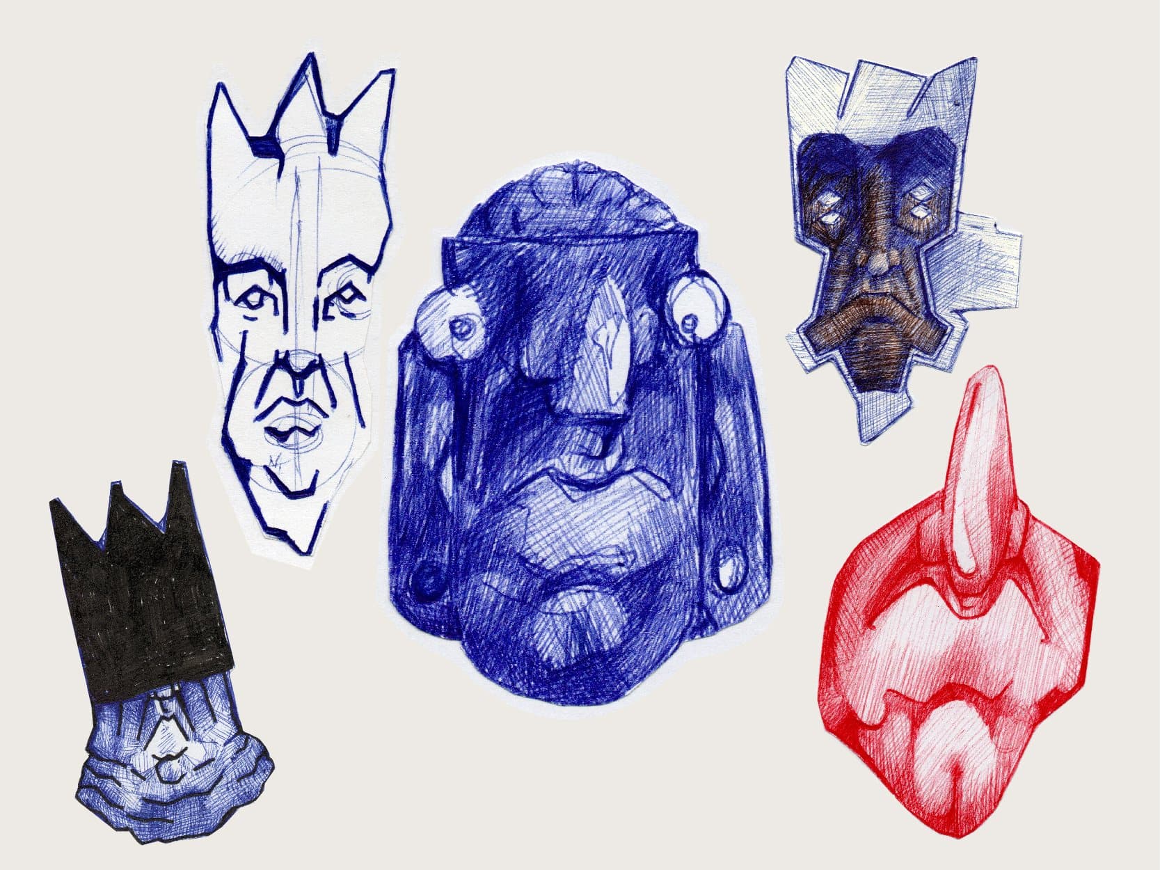 Finer Sketch — ballpoint drawings on order slips