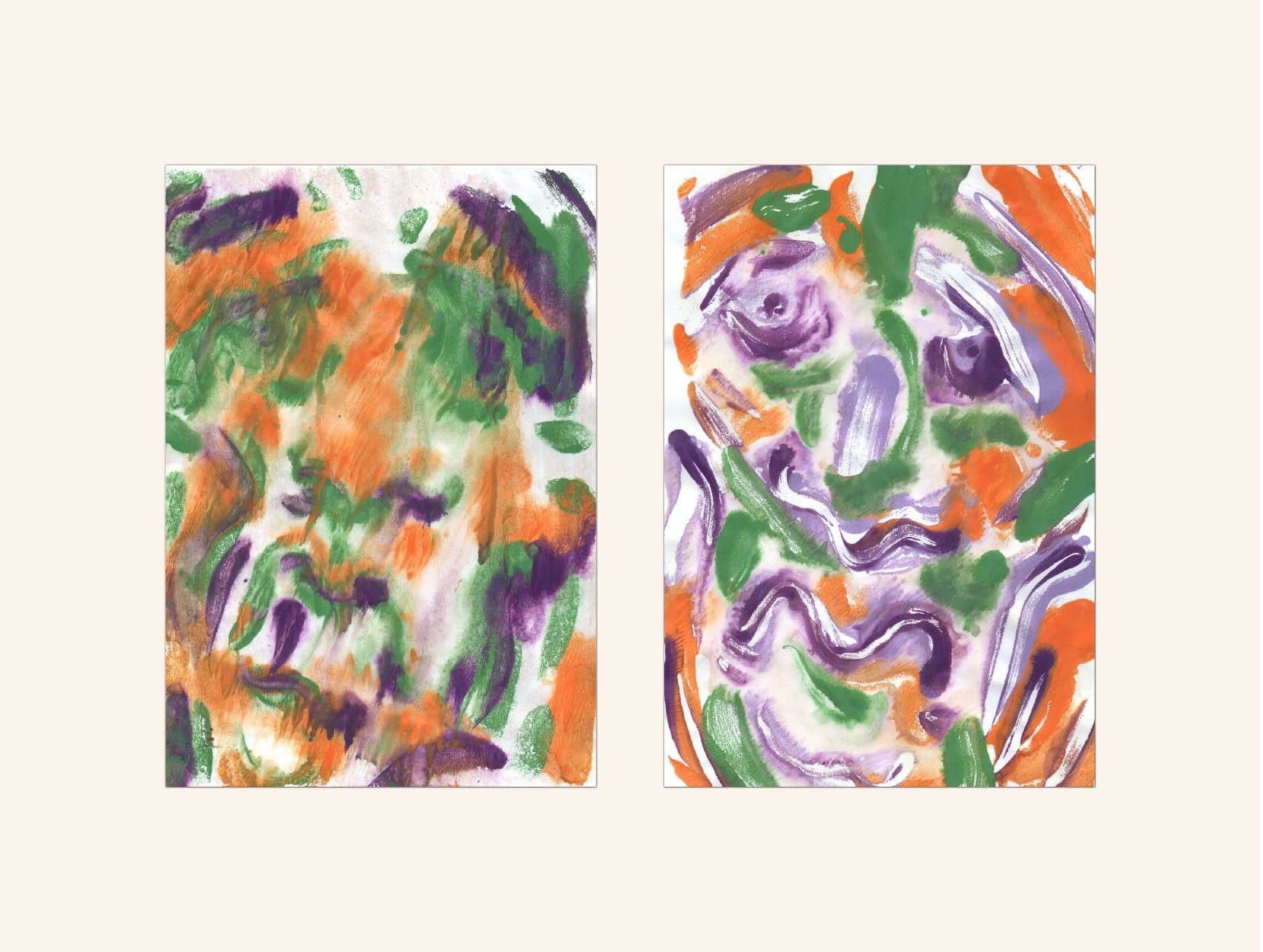 The House Is Black — monoprints on paper