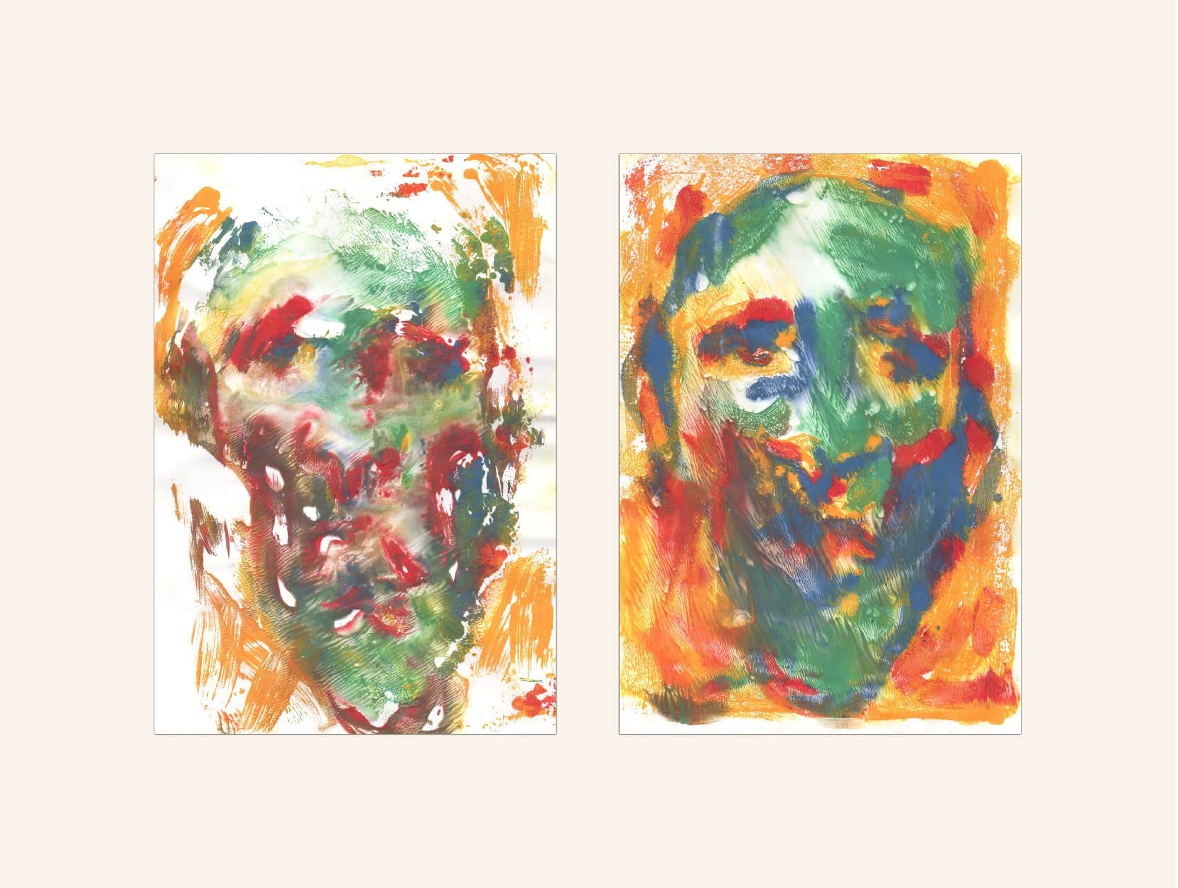 The House Is Black — monoprints on paper