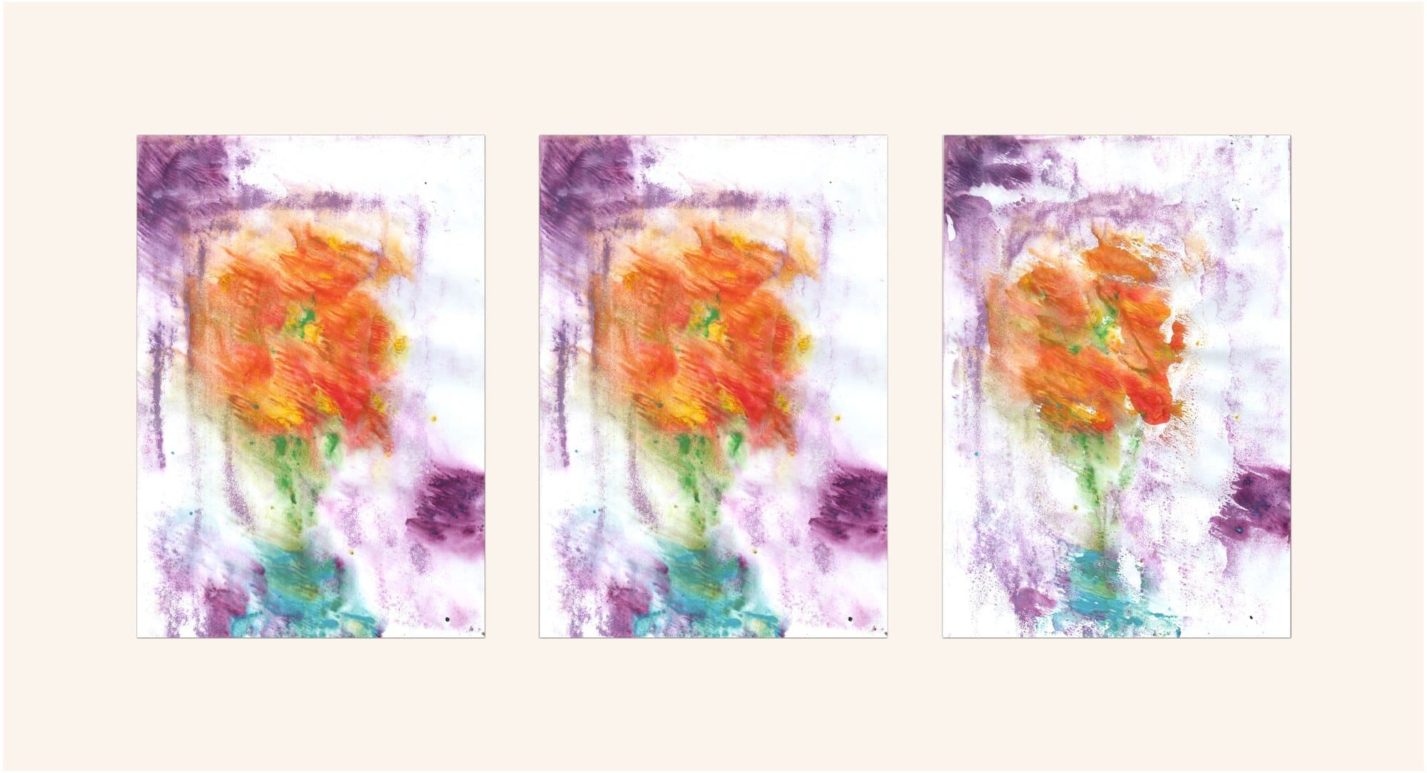 The House Is Black — monoprints on paper