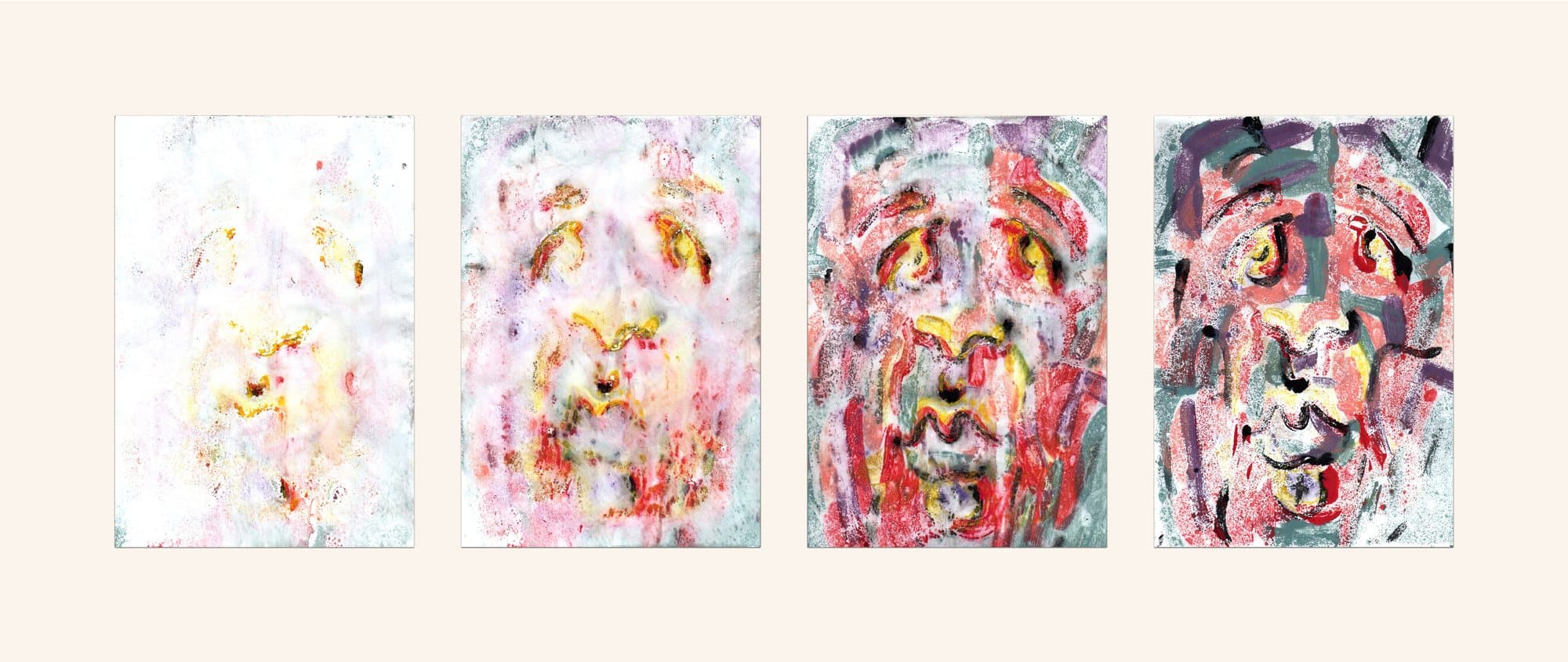 The House Is Black — monoprints on paper