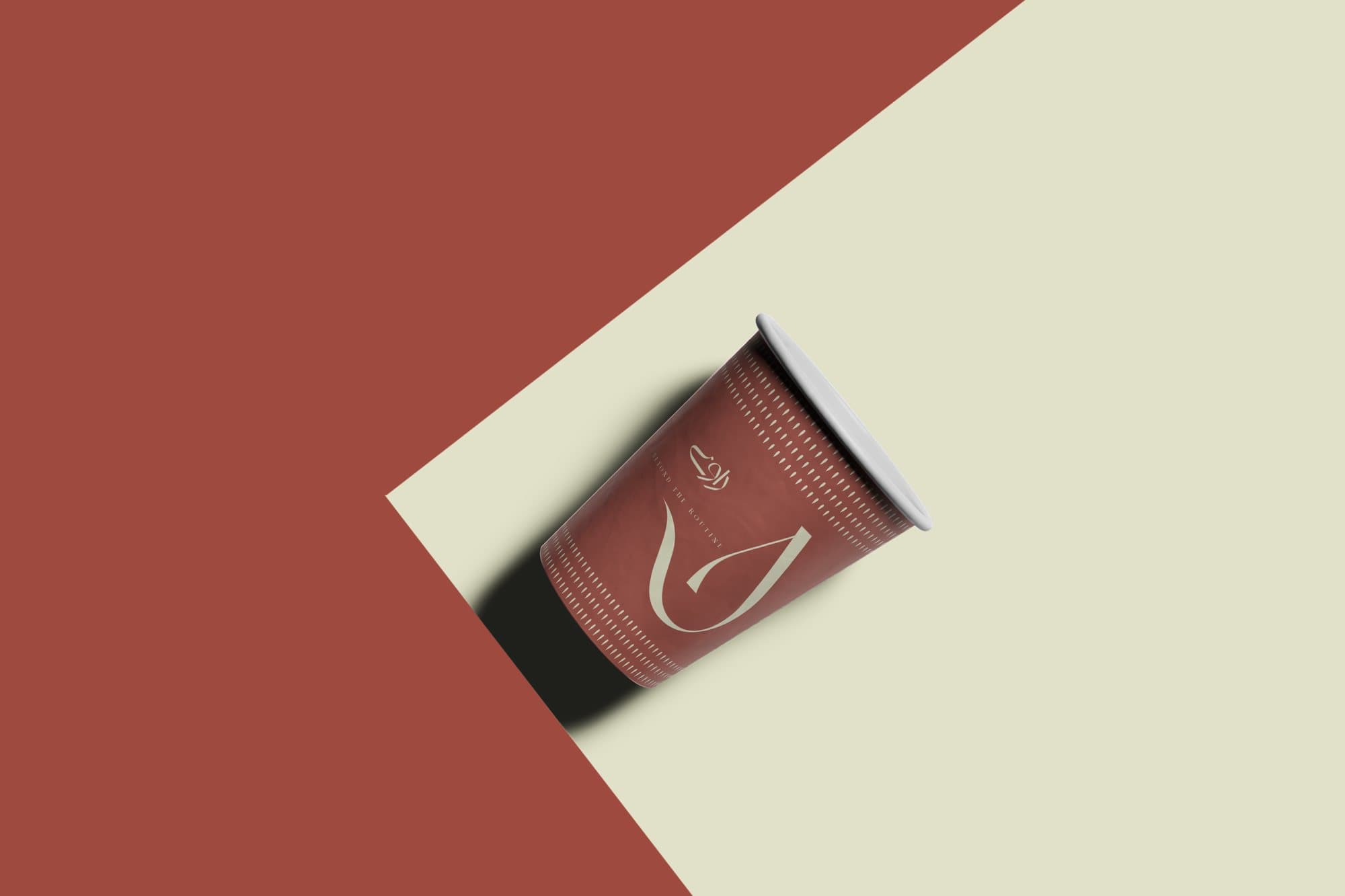 Branded takeaway cup
