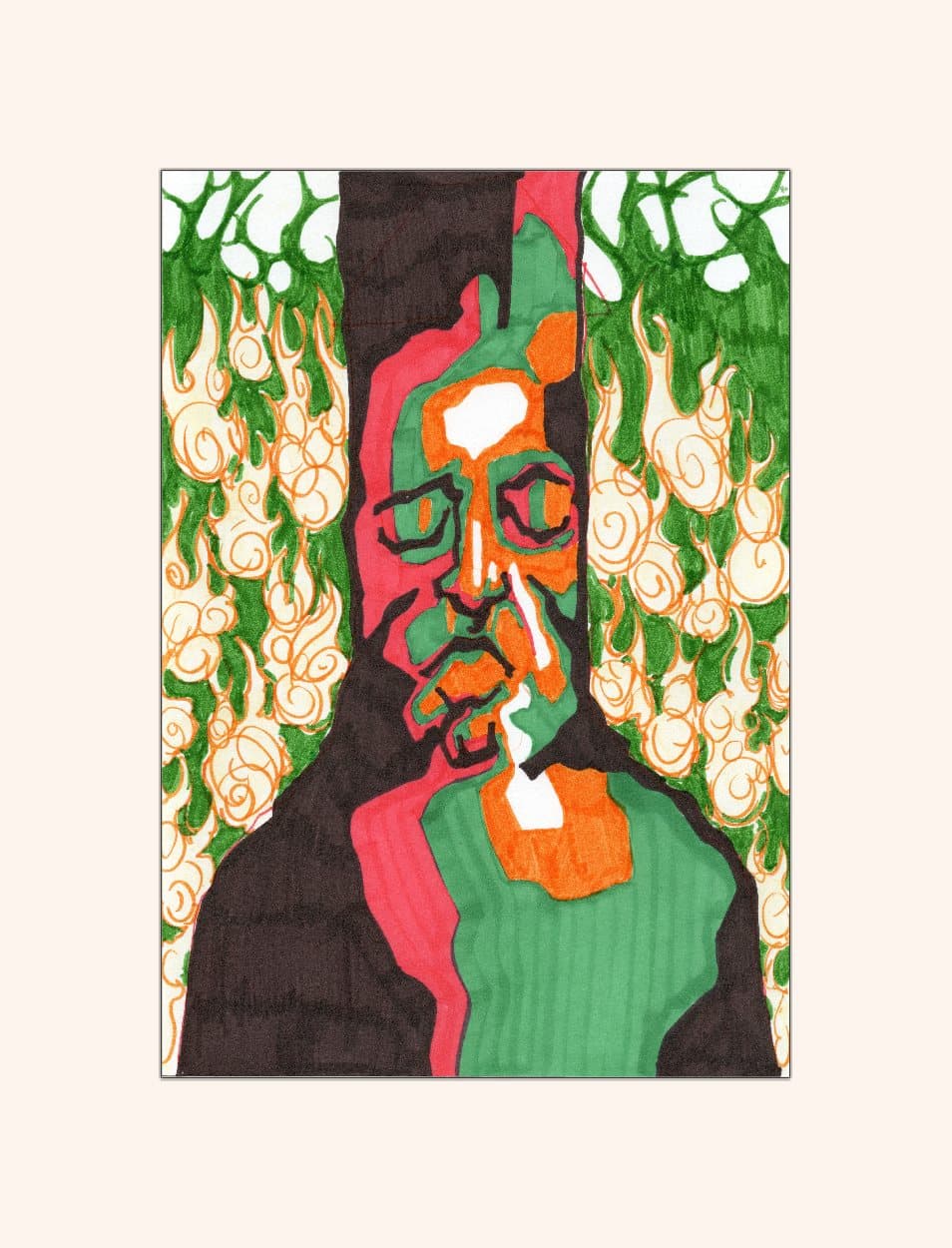 Shams Abadi — marker on paper