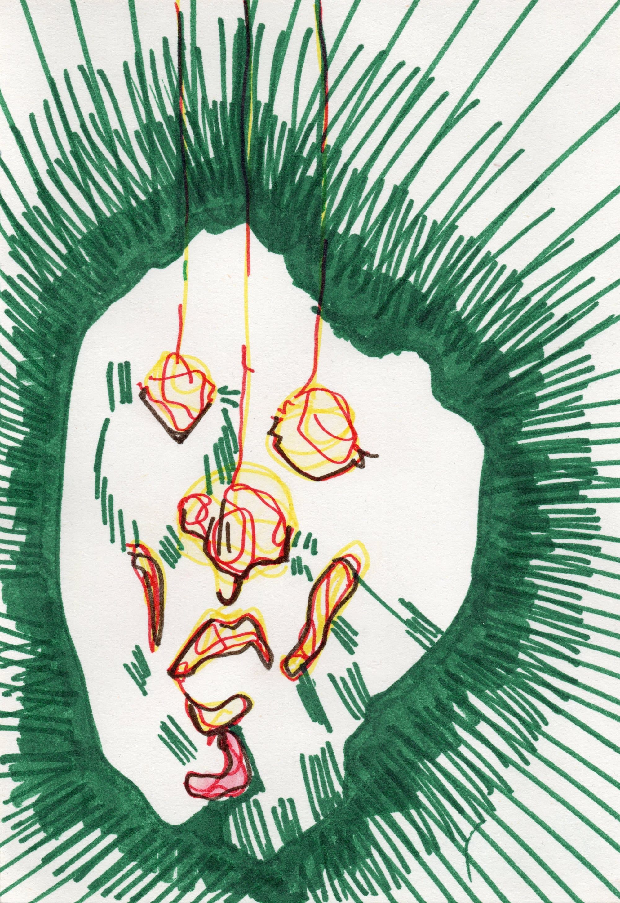 Shams Abadi, small format — marker on paper (6)