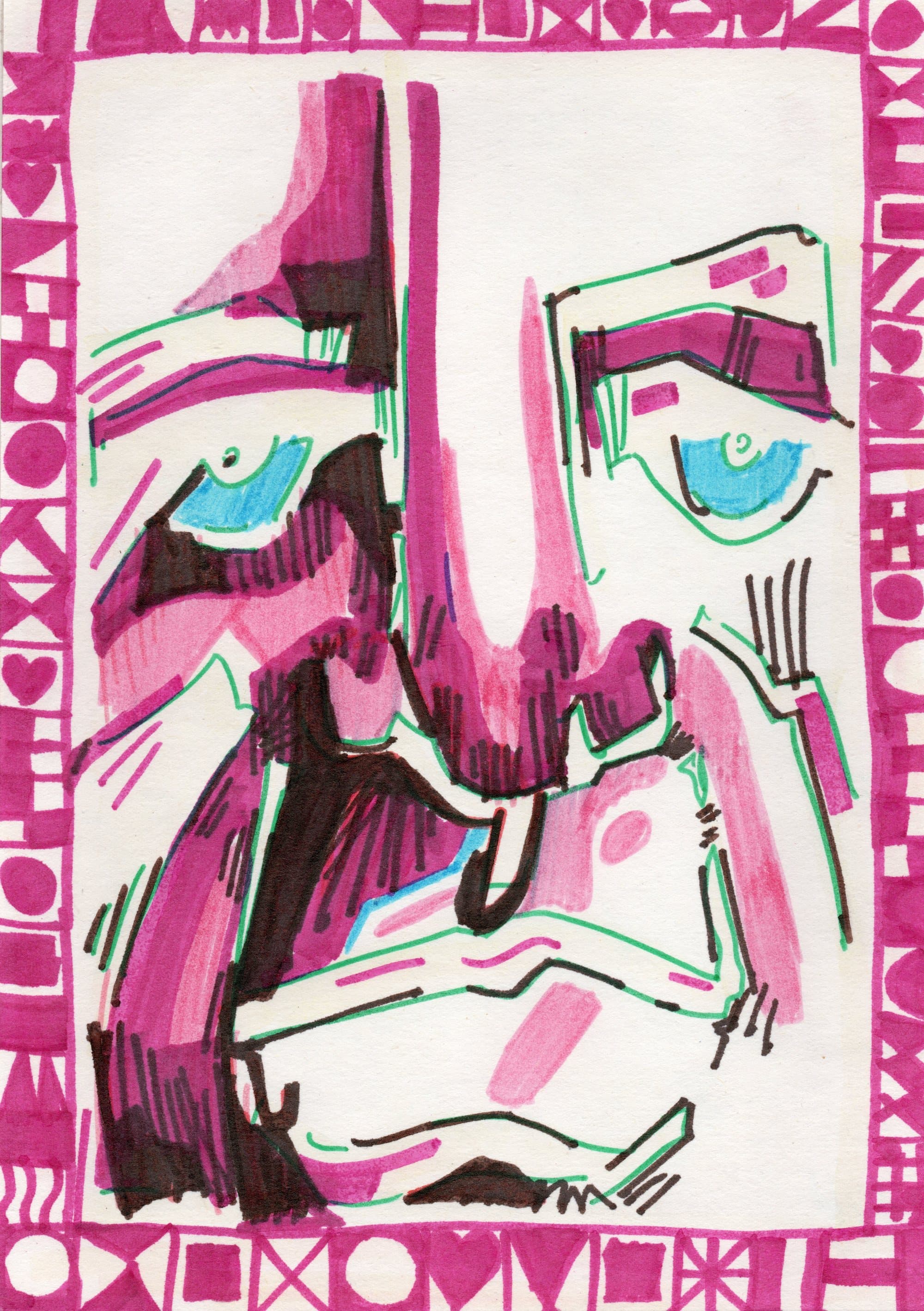 Shams Abadi, small format — marker on paper (9)