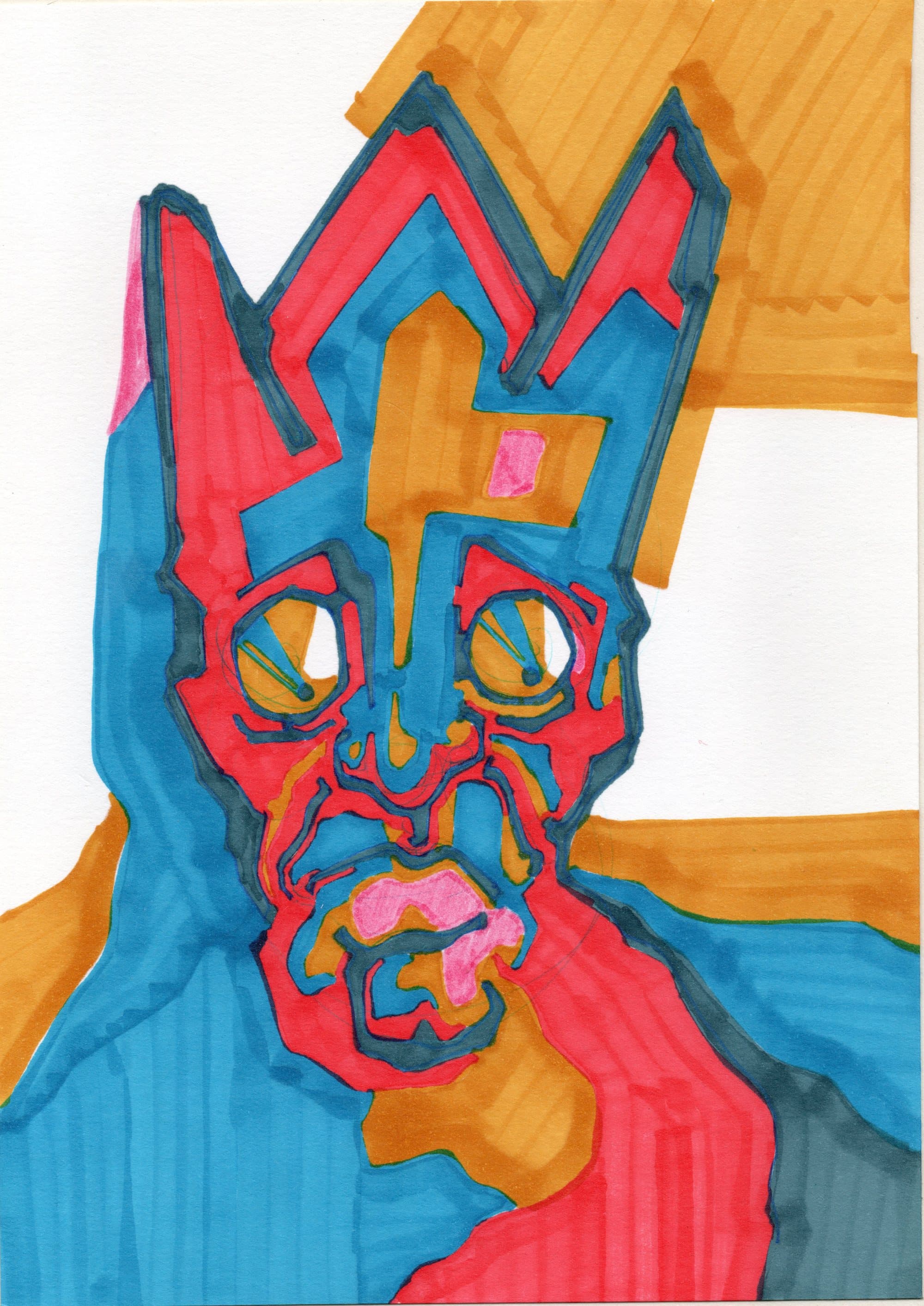 Shams Abadi, small format — marker on paper (22)