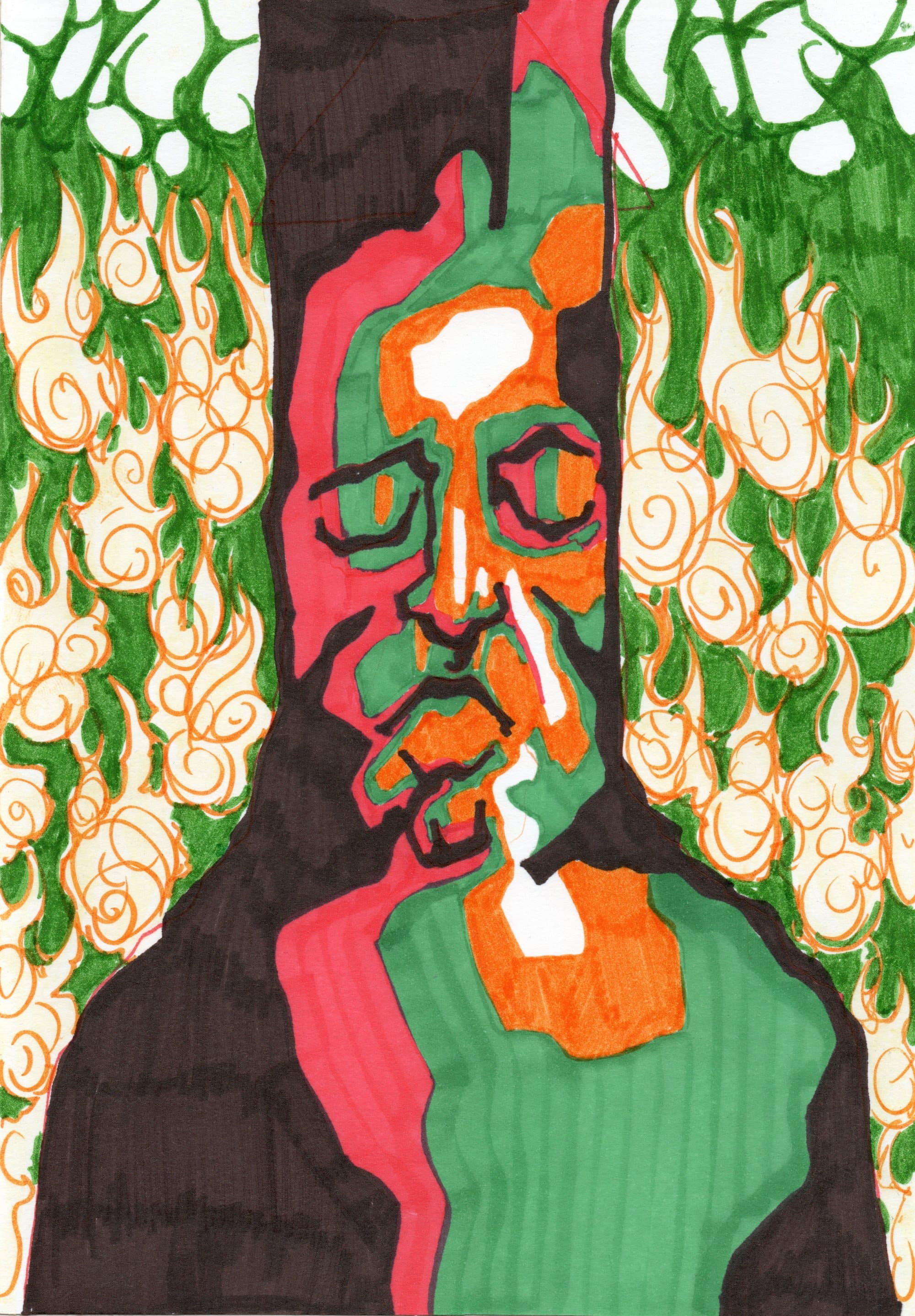 Shams Abadi, small format — marker on paper (31)