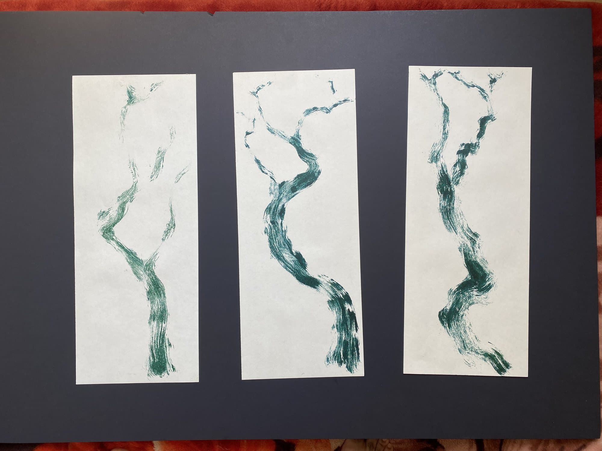 Tree — ink and monoprint on paper (4)