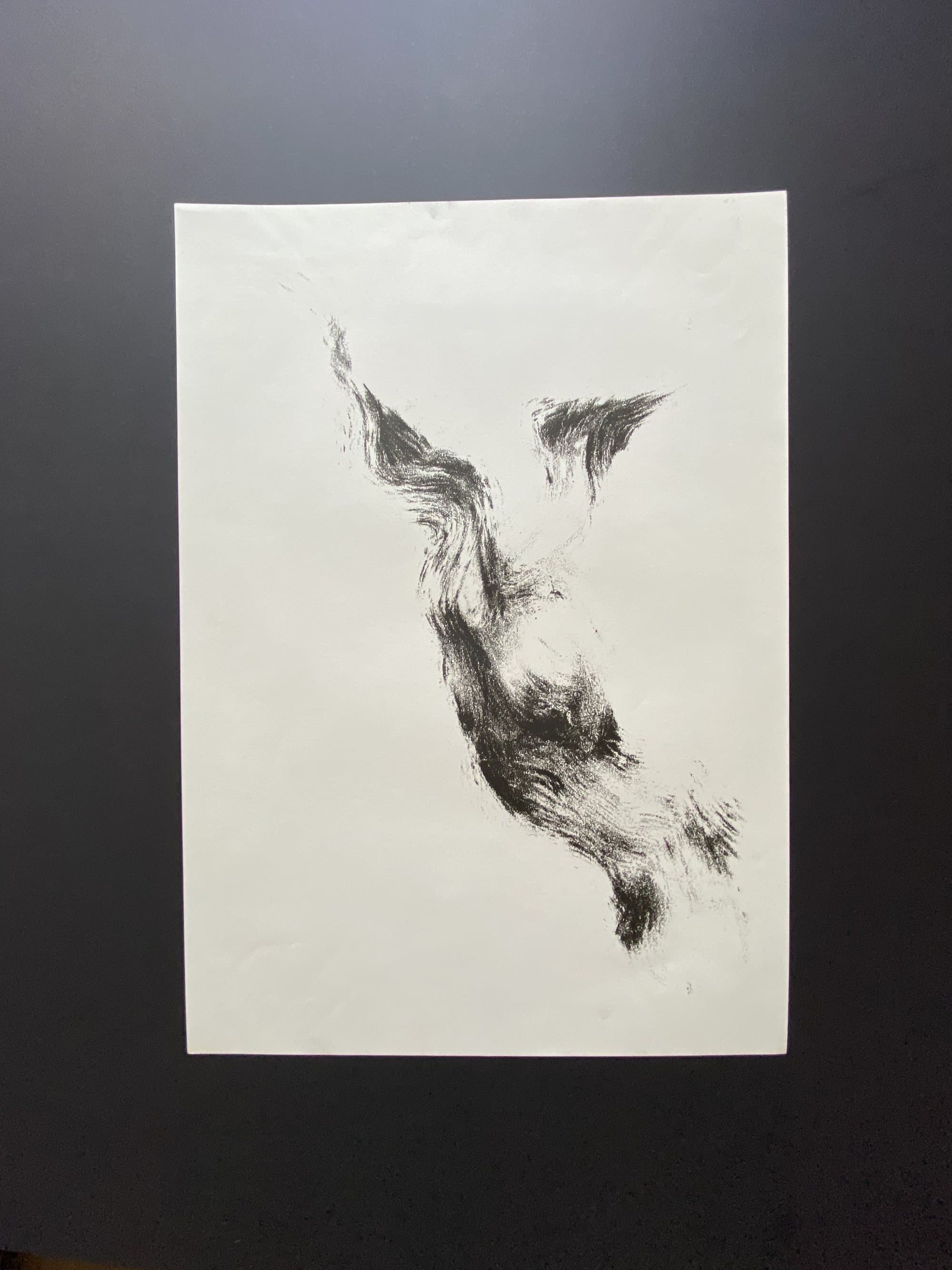 Tree — ink and monoprint on paper (13)