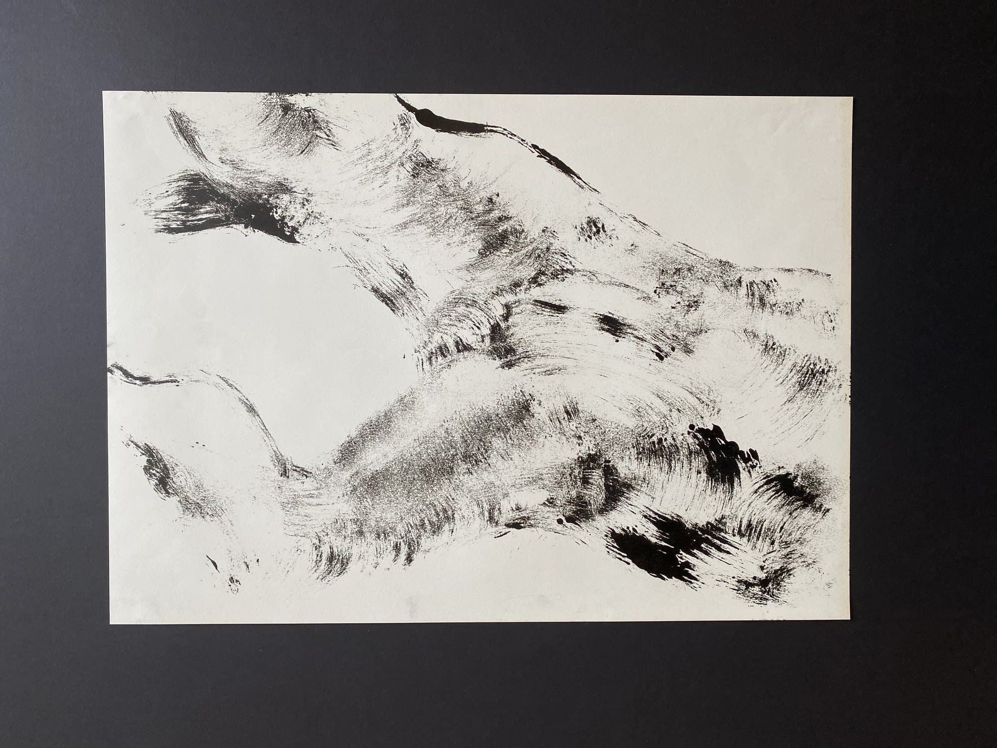 Tree — ink and monoprint on paper (14)