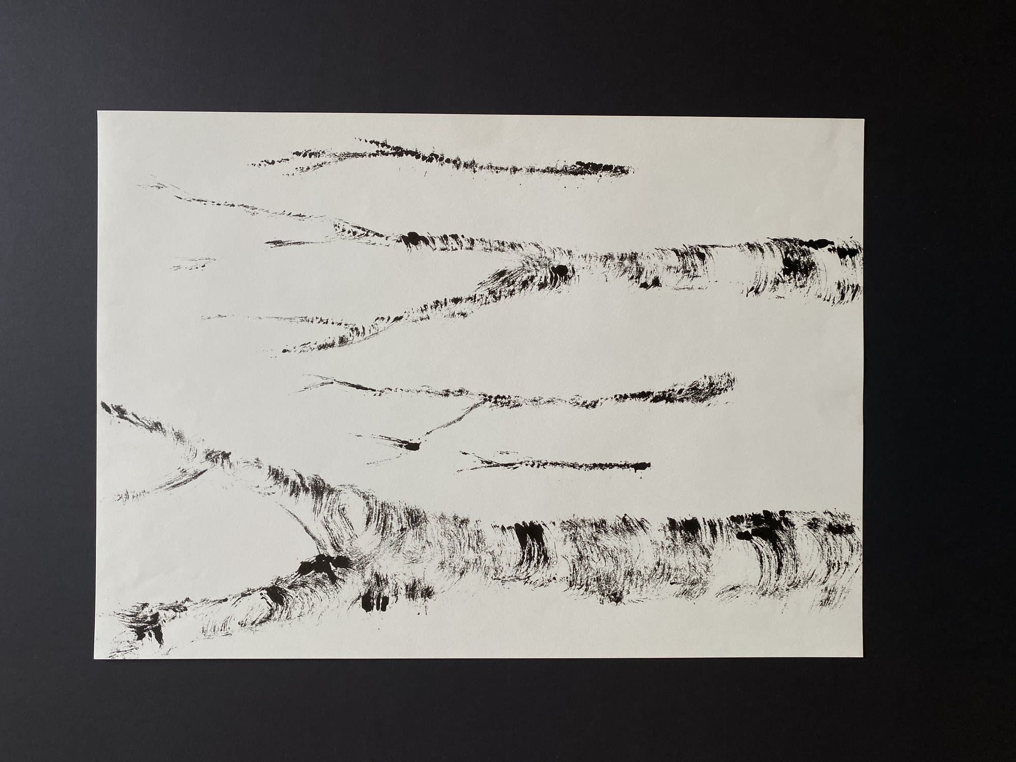 Tree — ink and monoprint on paper (17)
