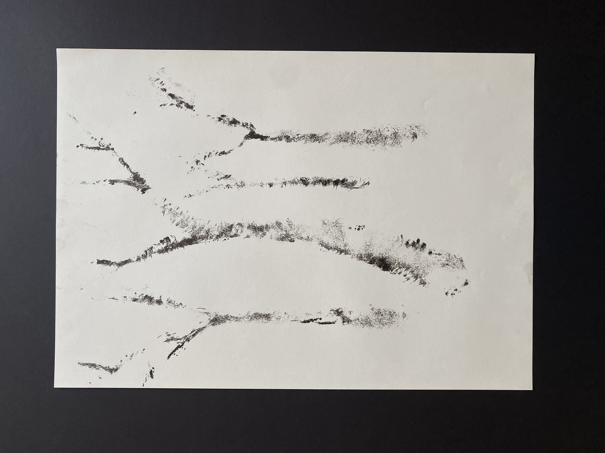 Tree — ink and monoprint on paper (18)